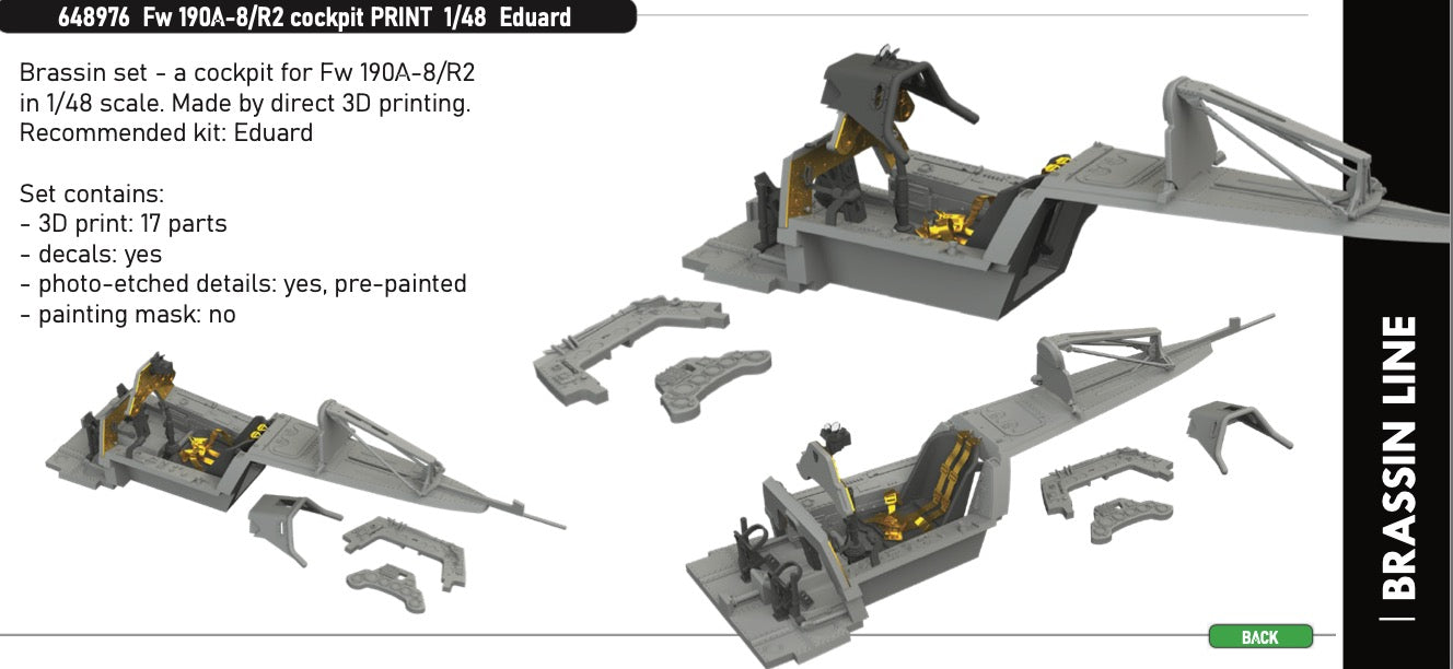 Eduard Brassin ED648976 1:48 Focke-Wulf Fw-190A-8/R2 cockpit