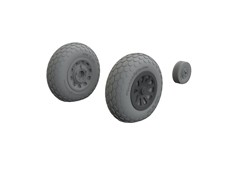 Eduard Brassin ED648987 P-51B/C Mustang Oval Tread Wheels 1:48