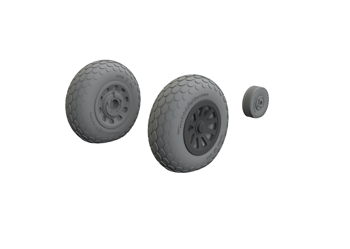Eduard Brassin ED648987 P-51B/C Mustang Oval Tread Wheels 1:48