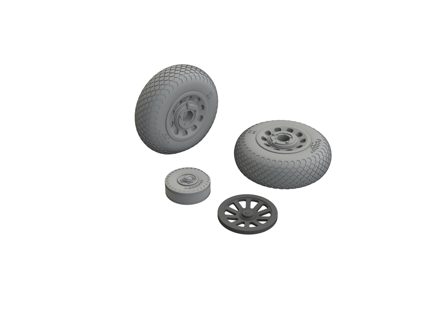 Eduard Brassin ED648988 P-51B/C Mustang Cross Tread Wheels 1:48