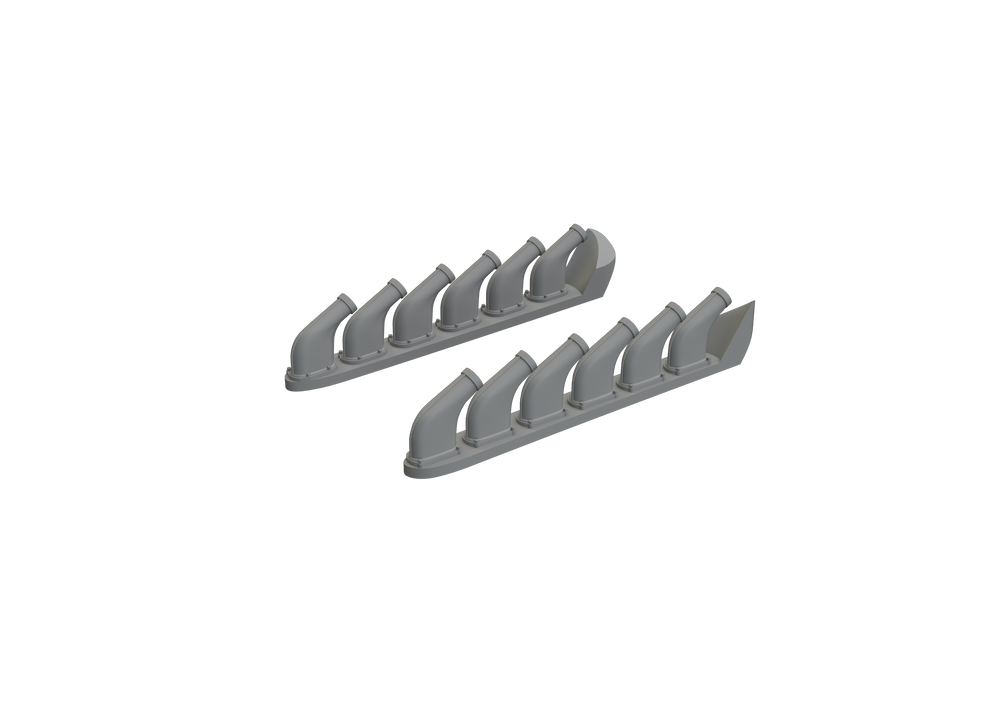 Eduard Brassin ED648992 North-American P-51B/P-51C Mustang exhaust stacks 1:48