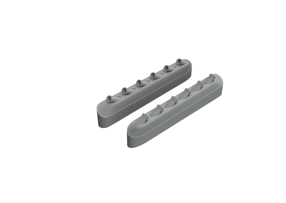 Eduard Brassin ED648993 P-51B/C Mustang Exhaust Stacks with Fairing 1:48