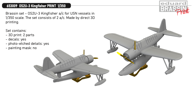 Eduard Brassin ED653009 1:350 Vought OS2U-3 Kingfisher