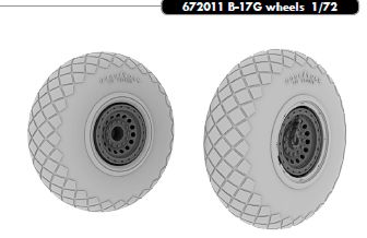 Eduard Brassin ED672011 B-17G Flying Fortress Weighted Wheels 1:72