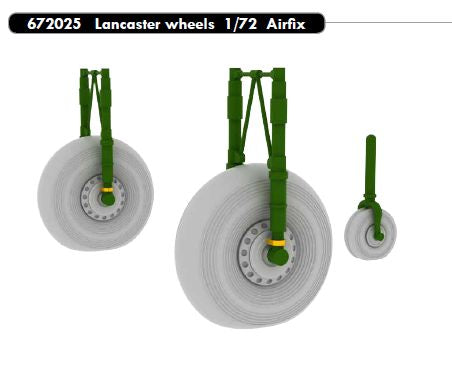 Eduard Brassin ED672025 1:72 Avro Lancaster B.II wheels with Wtd tyre effect
