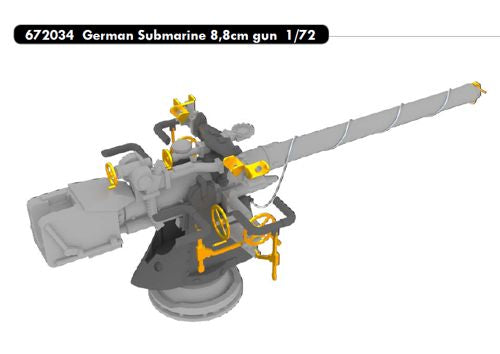 Eduard Brassin ED672034 1:72 German Submarine 88mm gun