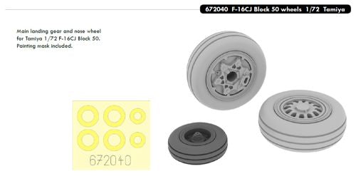 Eduard Brassin ED672040 F-16CJ Block 50 Weighted Wheels 1:72