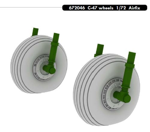 Eduard Brassin ED672046 1:72 Douglas C-47 Skytrain wheels with Wtd tyre effect