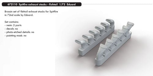 Eduard Brassin ED672110 1:72 Supermarine Spitfire Mk.IXc exhaust stacks