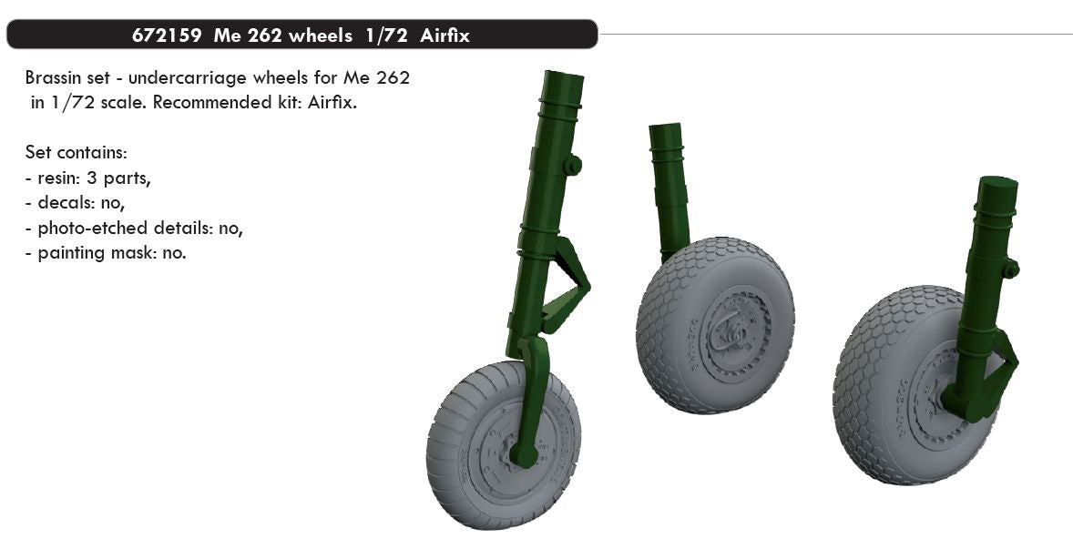 Eduard Brassin ED672159 Me-262A-1a Schwalbe Weighted Wheels 1:72