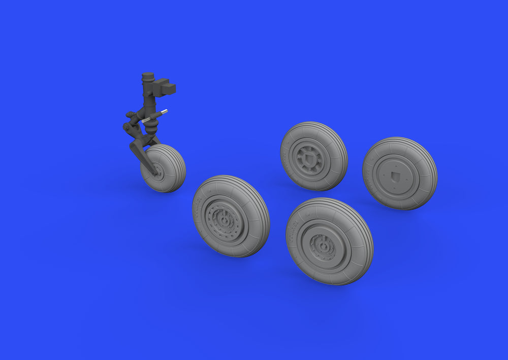 Eduard Brassin ED672228 1:72 Mikoyan MiG-17F wheels with weighted tyre effect