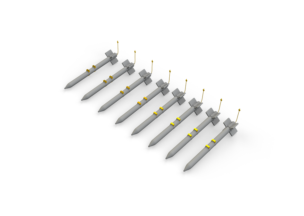 Eduard Brassin ED672238 1:72 HVAR rockets x 8