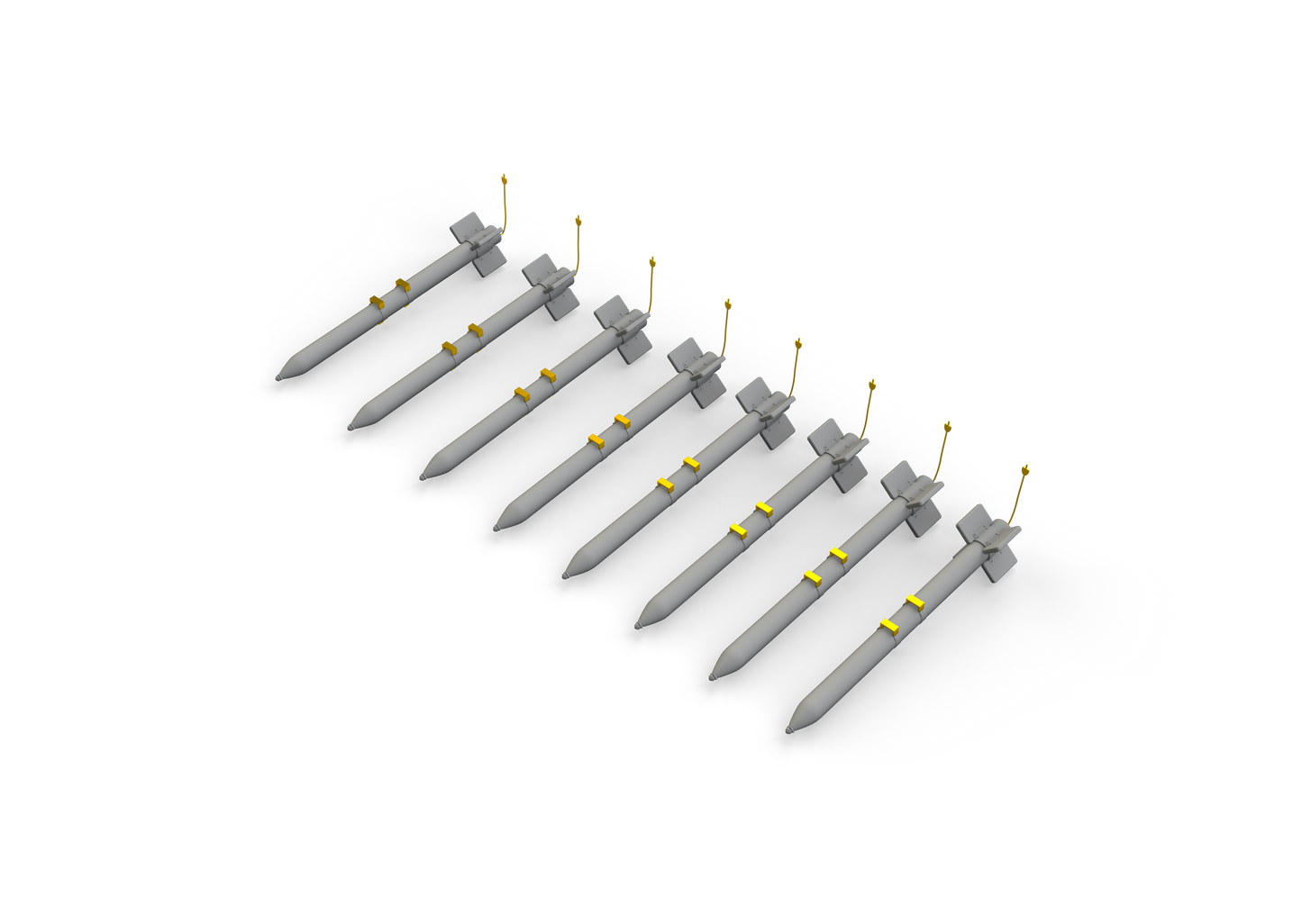 Eduard Brassin ED672238 1:72 HVAR rockets x 8