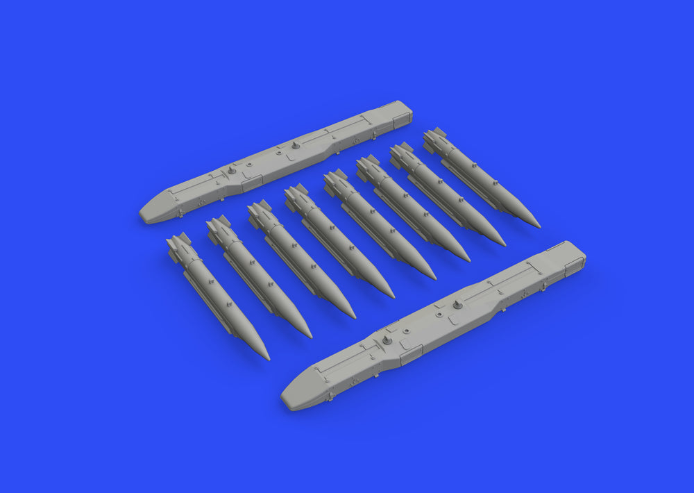 Eduard Brassin ED672240 1:72 R-3R missiles with pylons for Mikoyan MiG-21