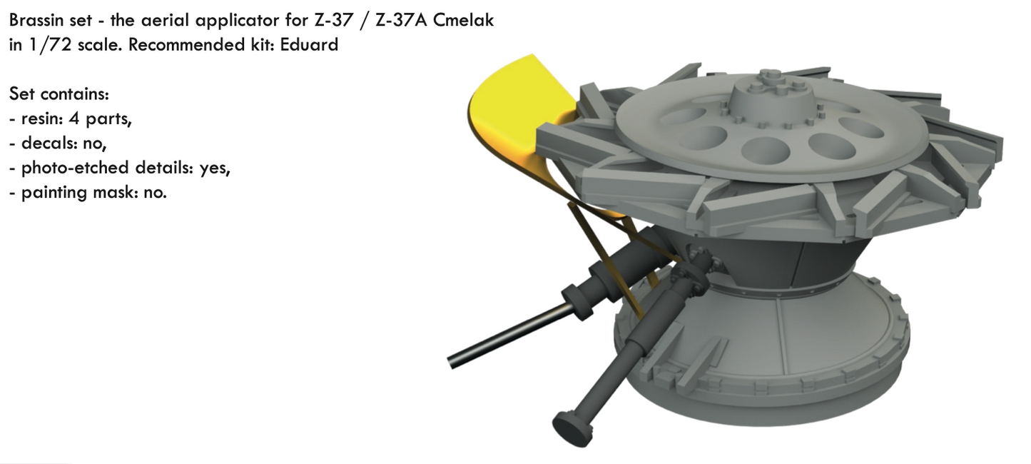 Eduard Brassin ED672262 1:72 Let Z-37A aerial applicator M72