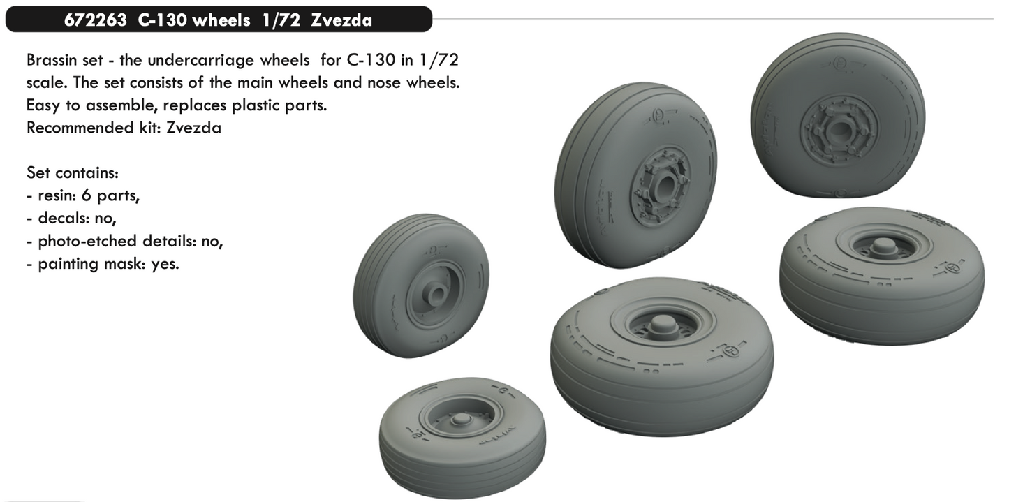 Eduard Brassin ED672263 C-130H Hercules Weighted Wheels 1:72