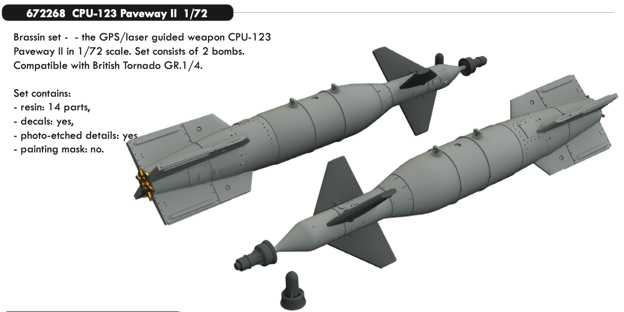 Eduard Brassin ED672268 CPU-123 Paveway II 1:72