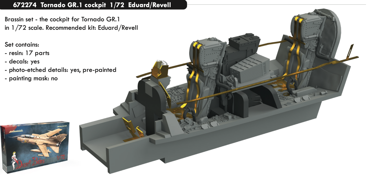 Eduard Brassin ED672274 1:72 Panavia Tornado GR.1 cockpit