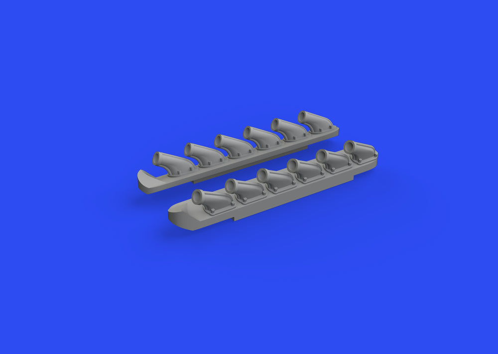 Eduard Brassin ED672279 1:72 North-American P-51B/P-51C Mustang exhausts stacks