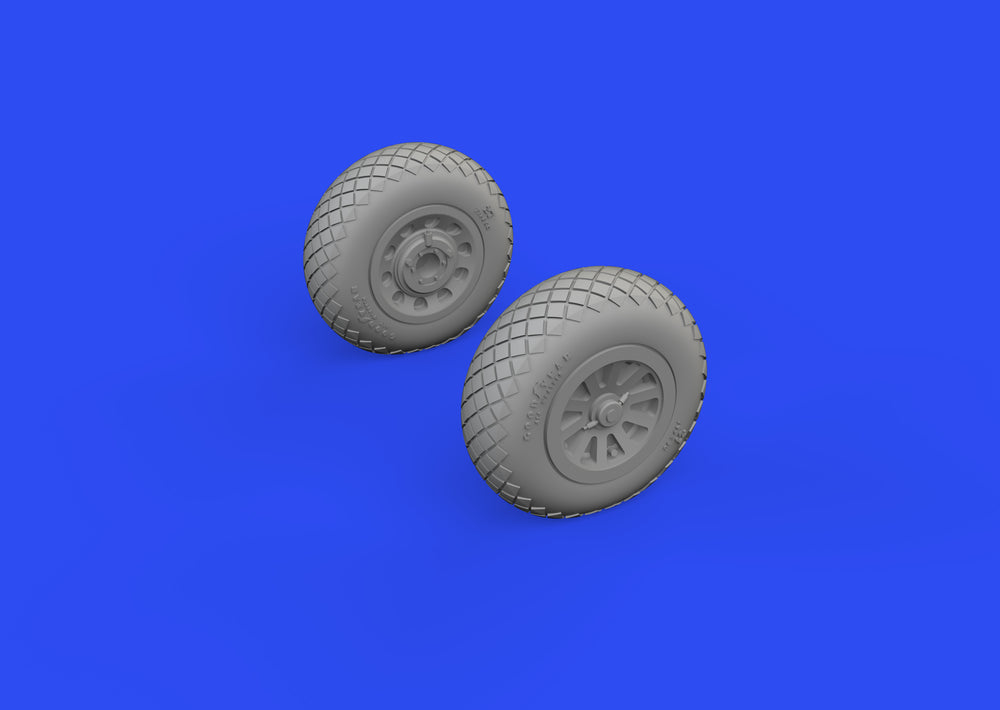 Eduard Brassin ED672282 1:72 P-51B/C Mustang Diamond Tread Weighted Wheels
