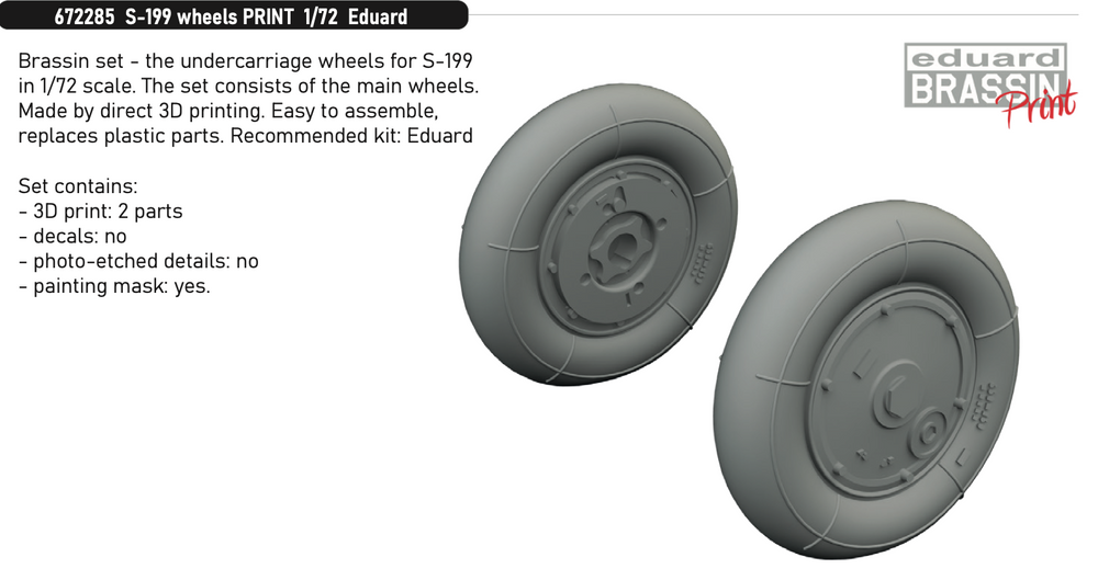 Eduard Brassin ED672285 1:72 Avia S-199 wheels