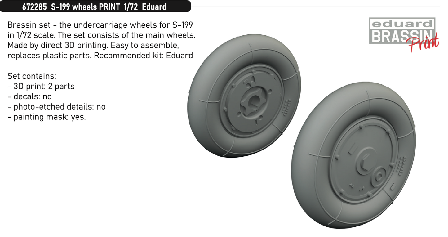 Eduard Brassin ED672285 1:72 Avia S-199 wheels