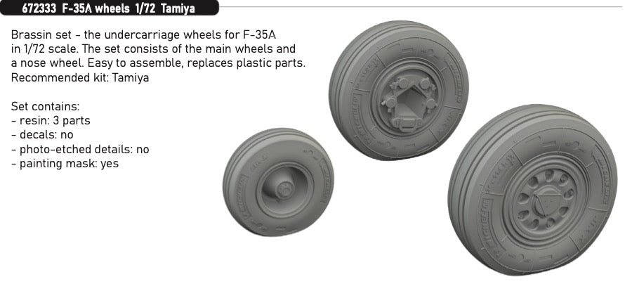Eduard Brassin ED672333 1:72 Lockheed-Martin F-35A Lightning II wheels