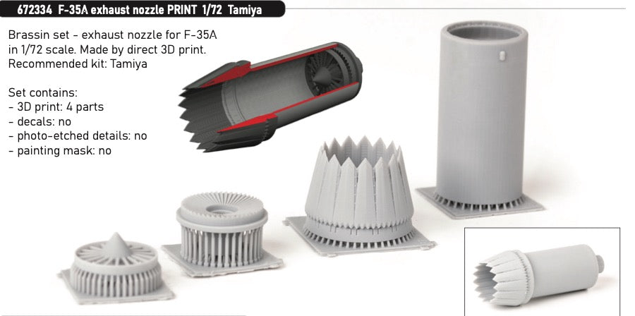 Eduard Brassin ED672334 1:72 Lockheed-Martin F-35A Lightning II exhaust nozzle