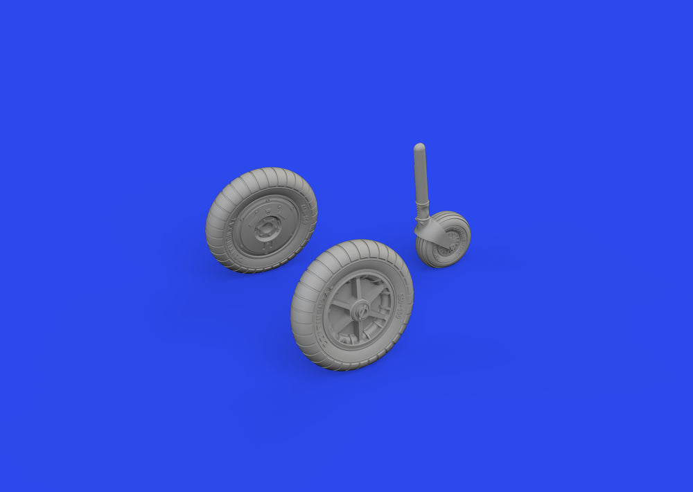 Eduard Brassin ED672341 1:72 Messerschmitt Bf-109G-2/G-4 wheels for bulged wings