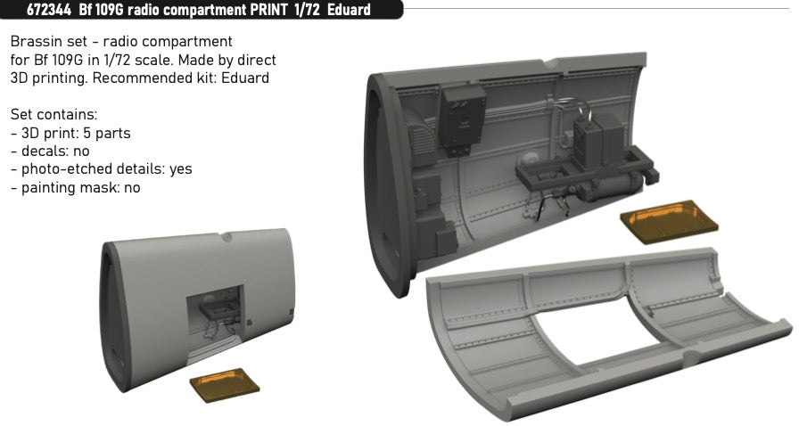 Eduard Brassin ED672344 1:72 Messerschmitt Bf-109G radio compartment