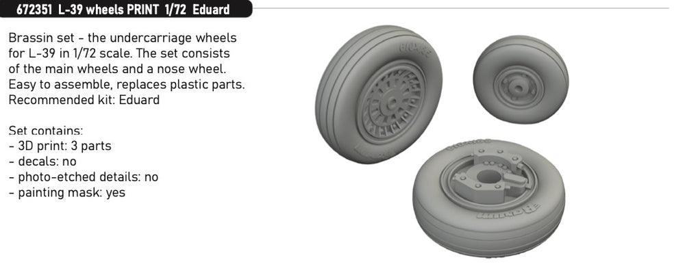 Eduard Brassin ED672351 1:72 Aero L-39C wheels