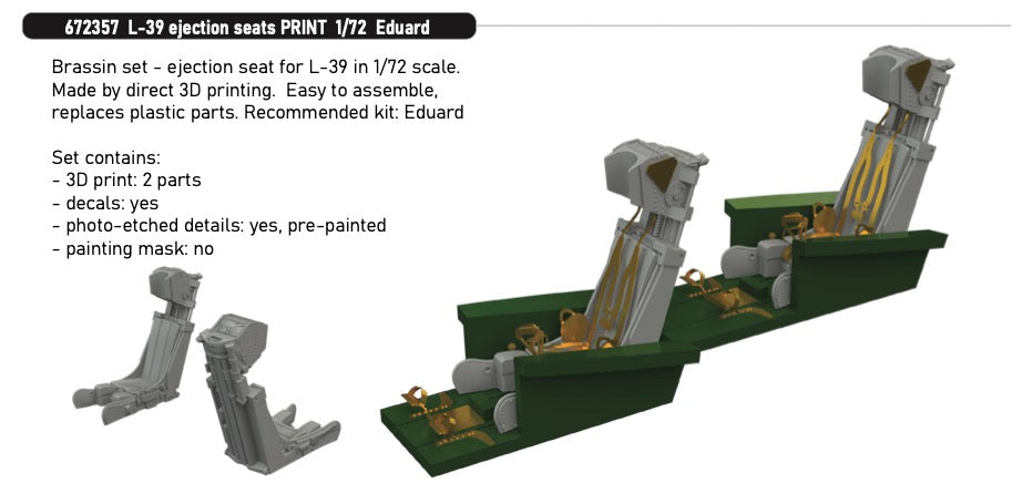 Eduard Brassin ED672357 1:72 Aero L-39C Albatros ejection seats
