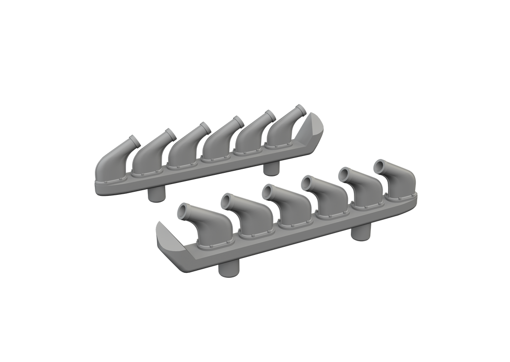 Eduard Brassin ED672358 1:72 North-American P-51D Mustang exhaust stacks