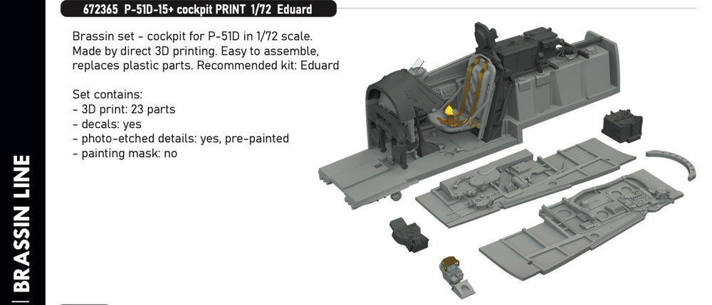 Eduard Brassin ED672365 1:72 North-American P-51D-15+ cockpit