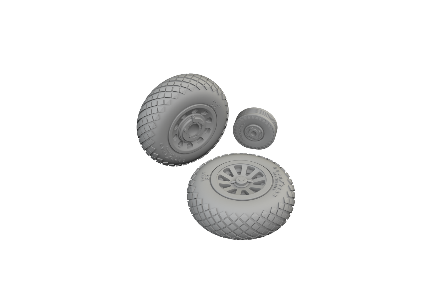 Eduard Brassin ED672366 North-American P-51D Mustang wheels diamond tread 1:72