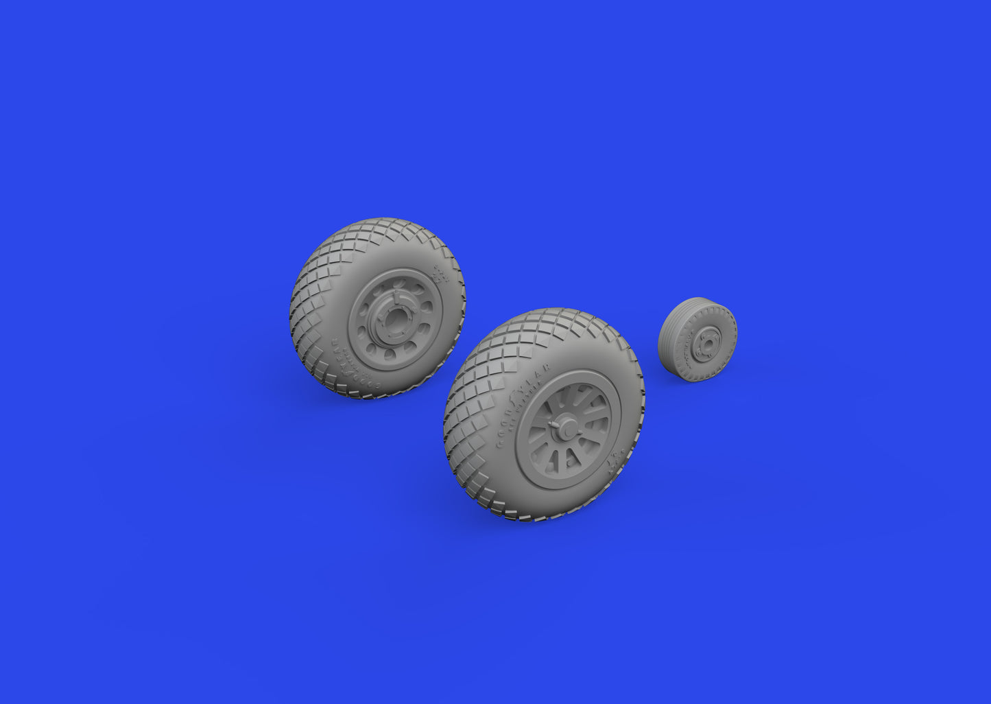 Eduard Brassin ED672366 North-American P-51D Mustang wheels diamond tread 1:72