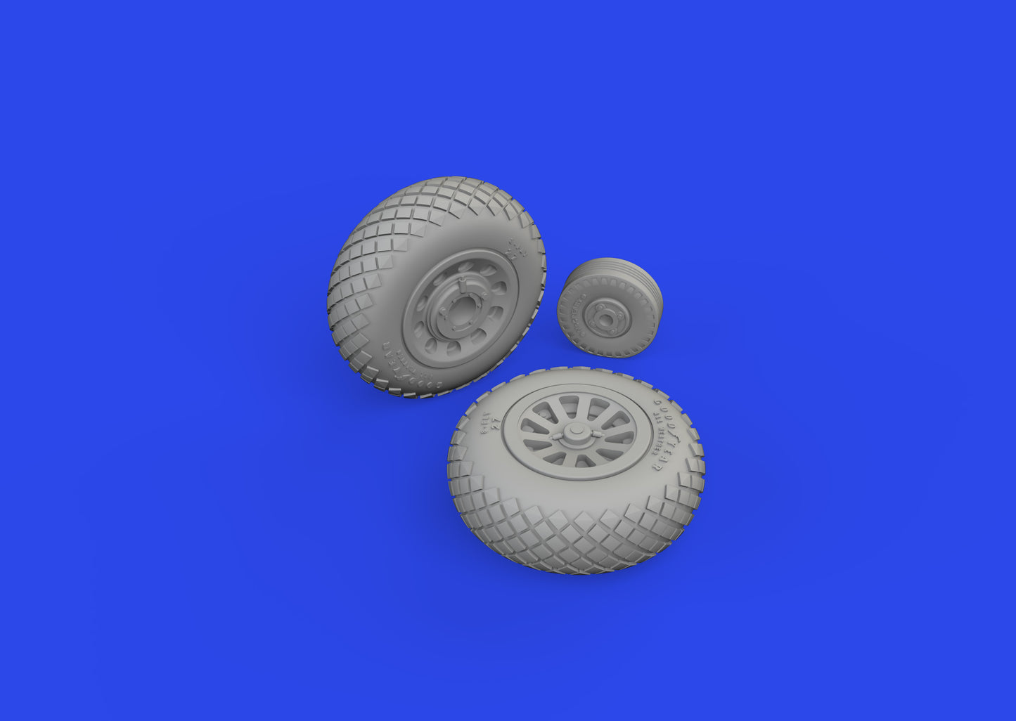Eduard Brassin ED672366 North-American P-51D Mustang wheels diamond tread 1:72