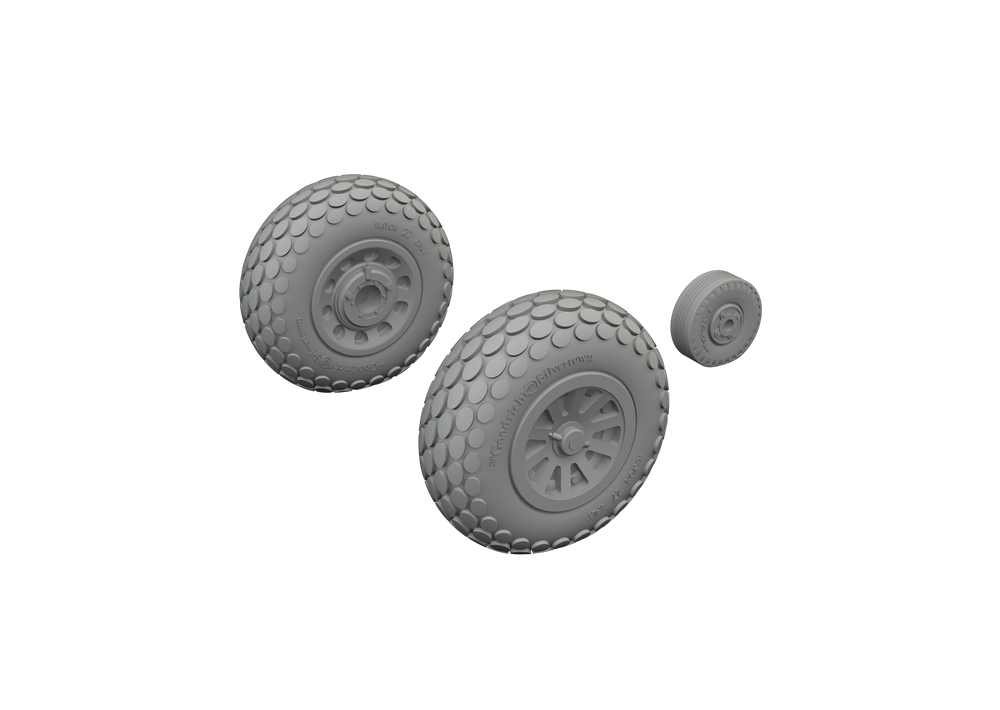 Eduard Brassin ED672367 North-American P-51D Mustang wheels oval tread 1:72