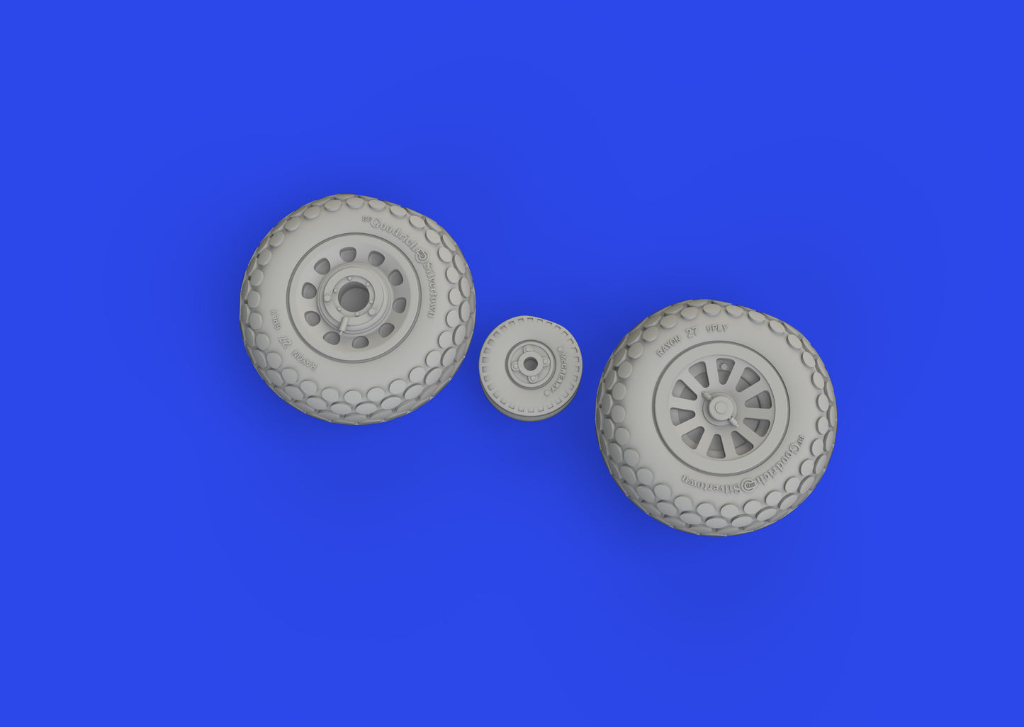 Eduard Brassin ED672367 North-American P-51D Mustang wheels oval tread 1:72