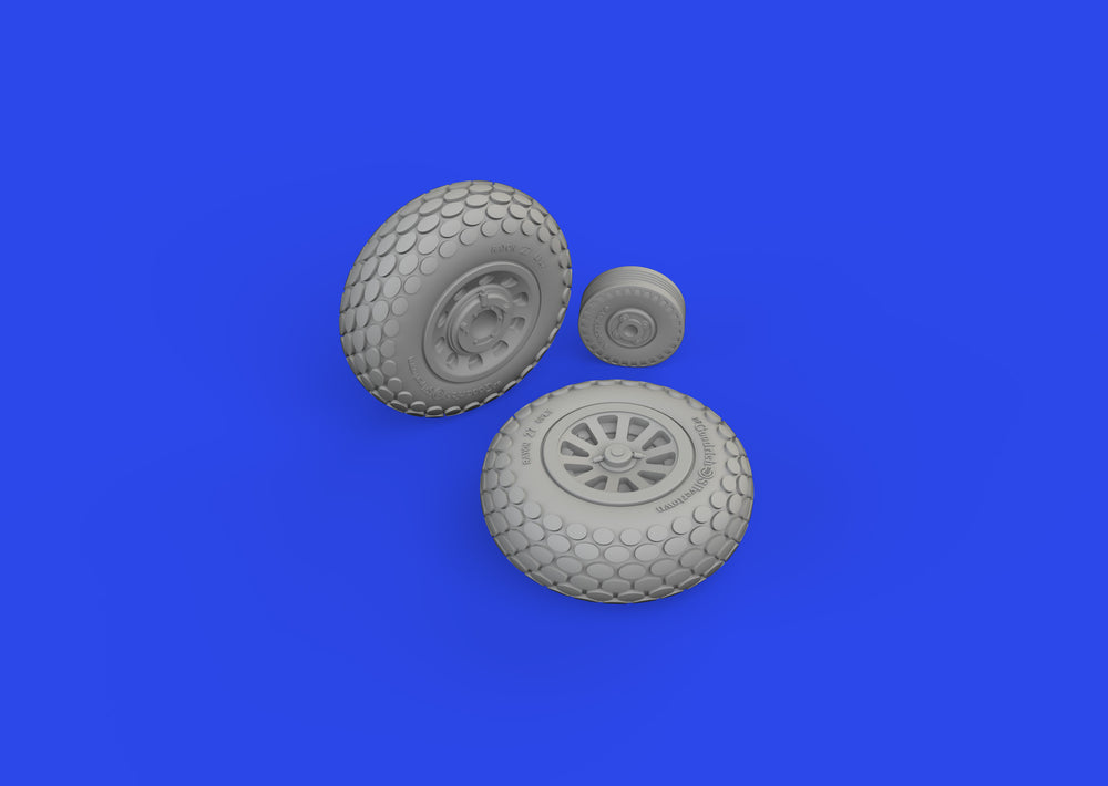 Eduard Brassin ED672367 North-American P-51D Mustang wheels oval tread 1:72