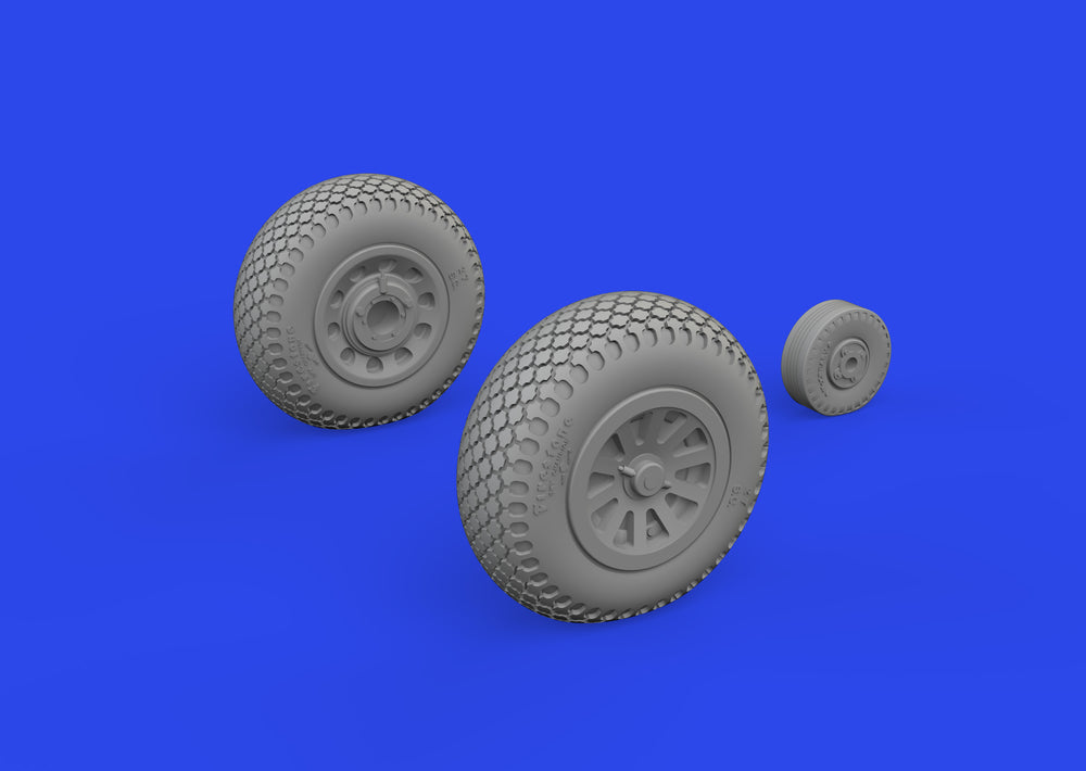Eduard Brassin ED672368 North-American P-51D Mustang wheels cross tread 1:72