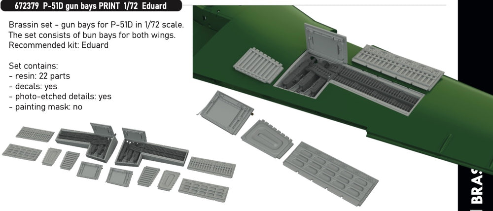 Eduard Brassin ED672379 1:72 North-American P-51D Mustang gun bays