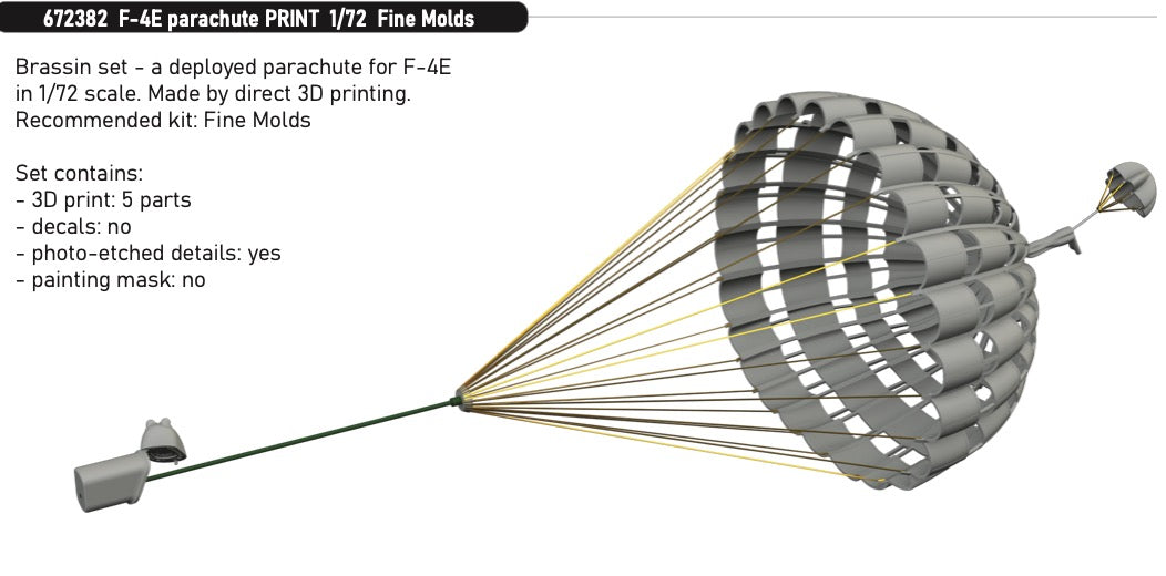 Eduard Brassin ED672382 1:72 McDonnell F-4E Phantom parachute