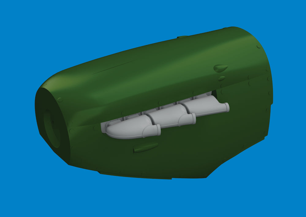 Eduard Brassin ED672408 Spitfire Mk.V Rounded Exhausts 3D-Print 1:72