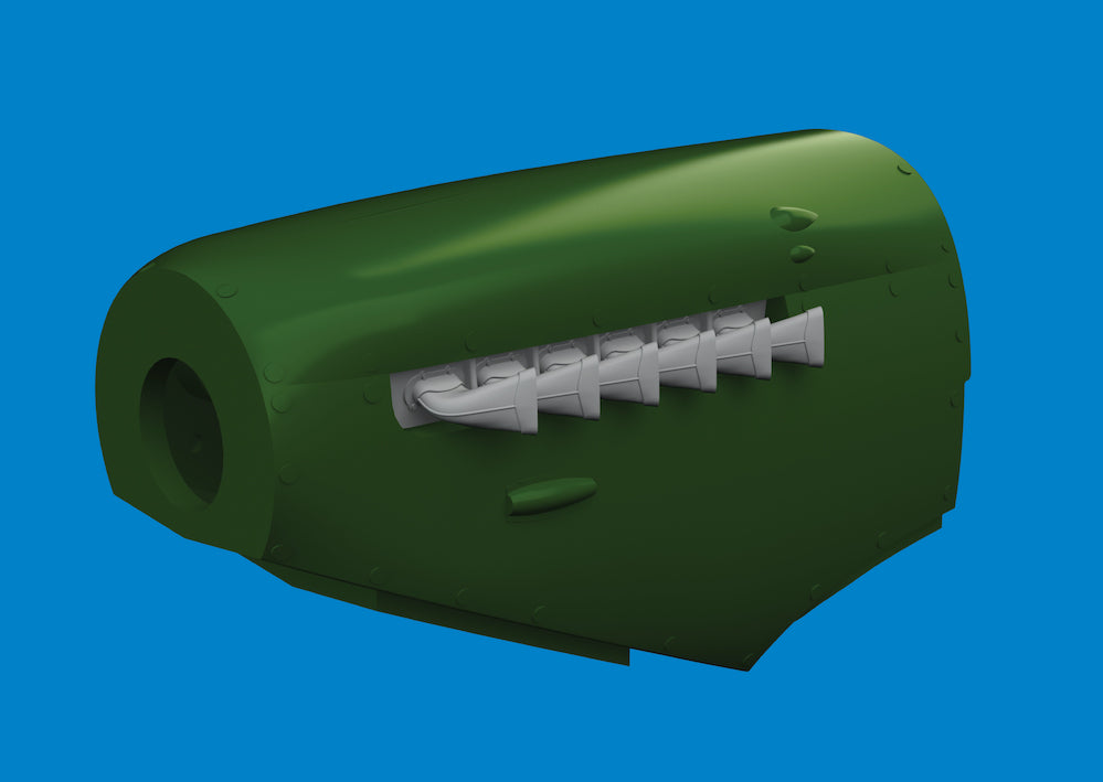 Eduard Brassin ED672410 1:72 Spitfire Mk.V 6-Stack Fishtail Exhaust 3D-Print