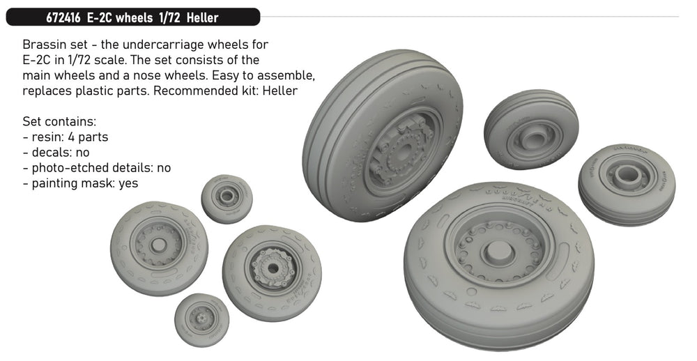 Eduard Brassin ED672416 Grumman E-2C Hawkeye wheels 1:72