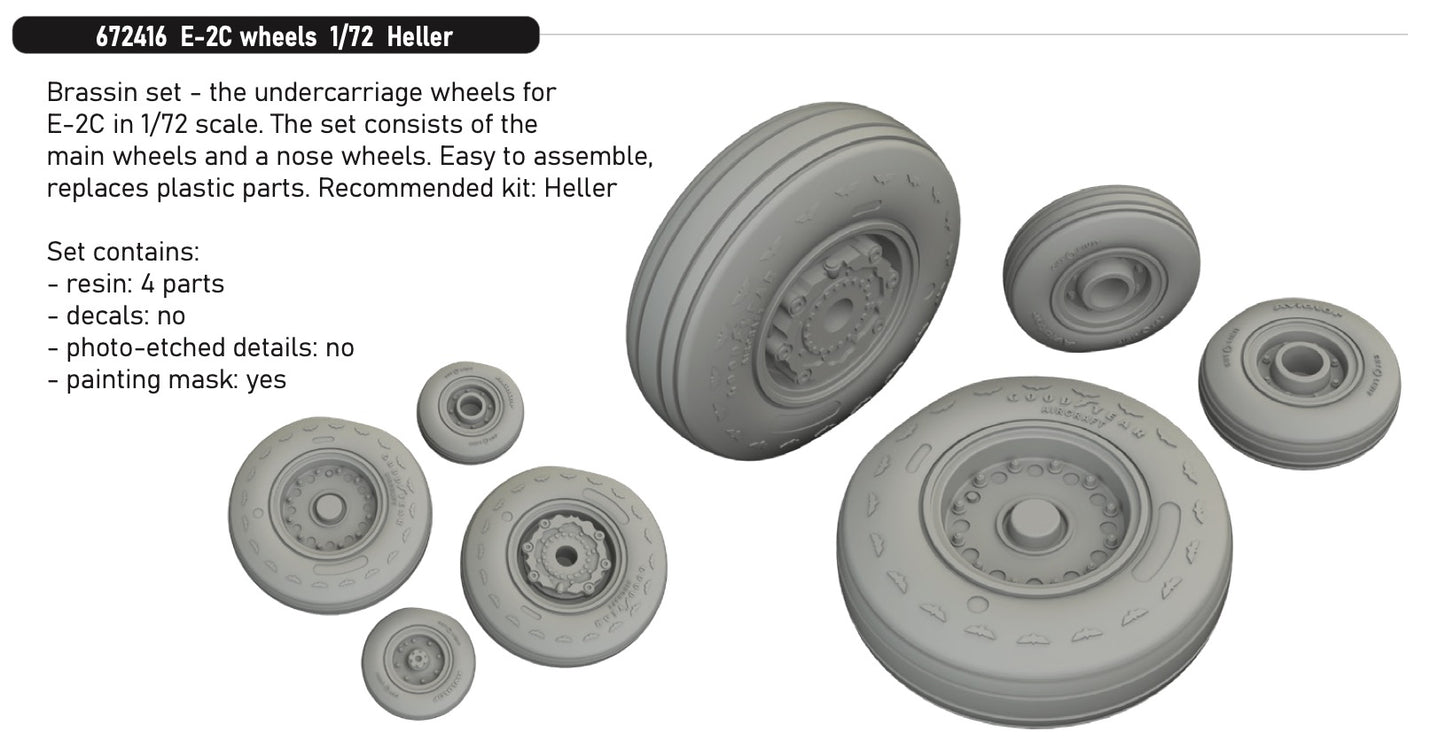 Eduard Brassin ED672416 Grumman E-2C Hawkeye wheels 1:72