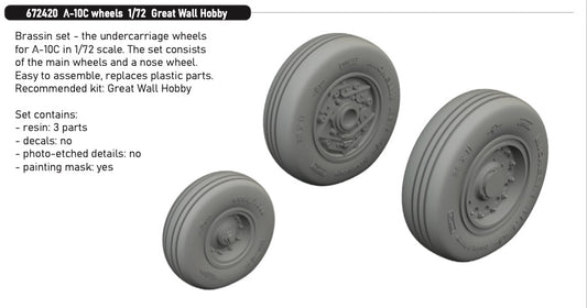 Eduard Brassin ED672420 Fairchild A-10C Thunderbolt II wheels 1:72