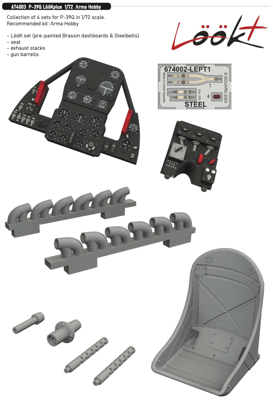 Eduard Brassin ED674003 1:72 Bell P-39Q Airacobra LooK plus