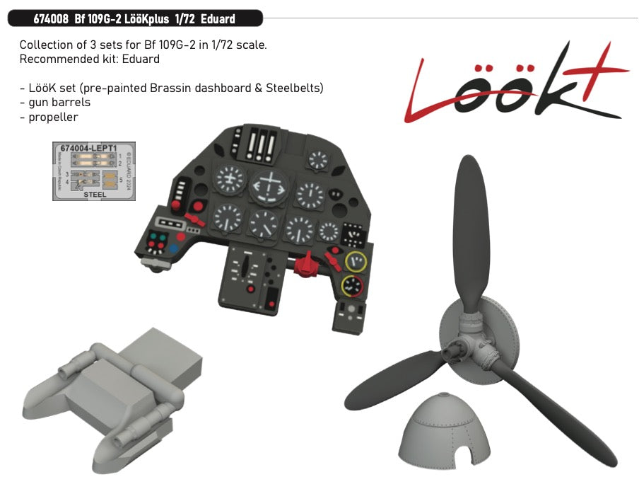 Eduard Brassin ED674008 Messerschmitt Bf-109G-2 LooKplus series 1:72